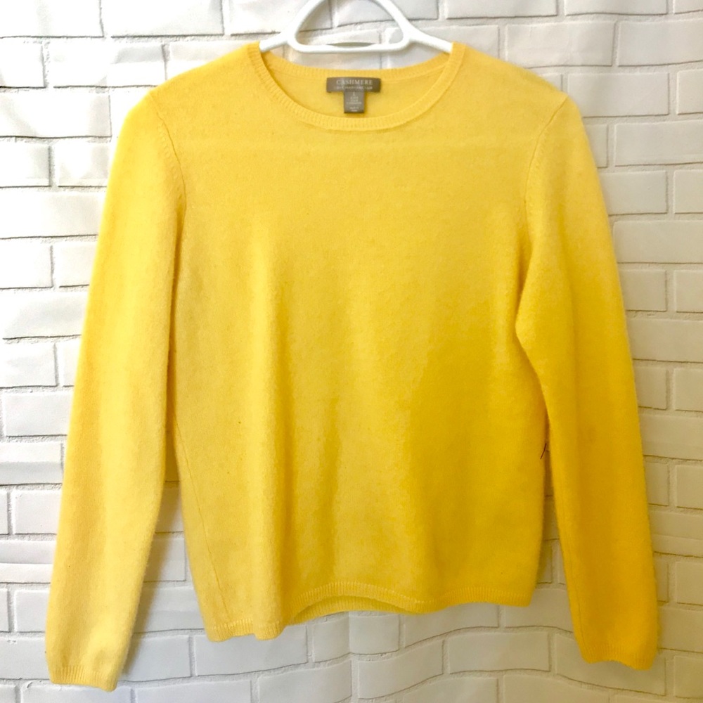 Yellow 100% Cashmere Sweater